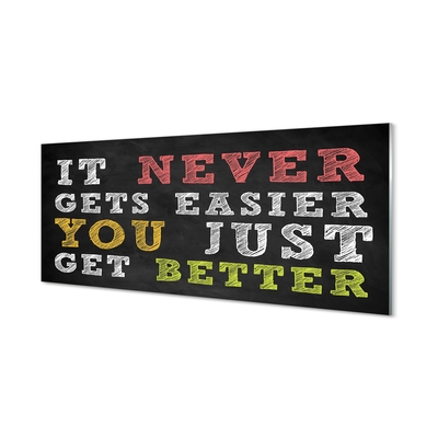 Pintura em vidro Inscrição colorida