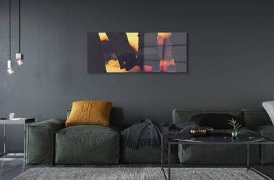 Pintura em vidro Pessoas mãos de luz