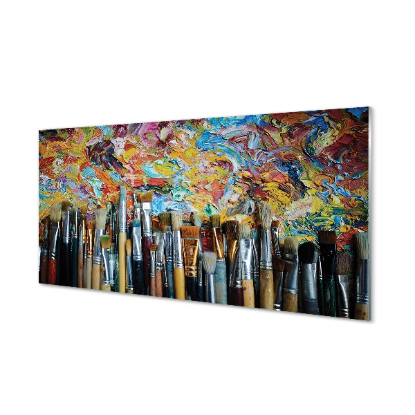 Quadro de vidro Pincéis de esfregaço