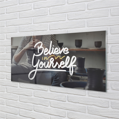 Quadro de vidro A inscrição 