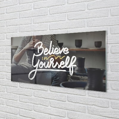 Quadro de vidro A inscrição 