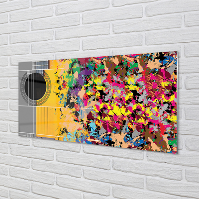 Quadro de vidro Cores de violão acústico
