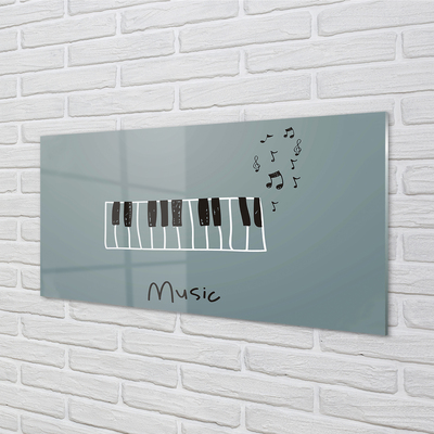 Pintura em vidro Partitura para piano