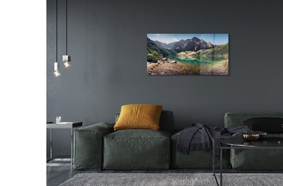 Pintura em vidro Lago de montanha