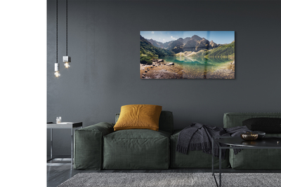 Pintura em vidro Lago de montanha