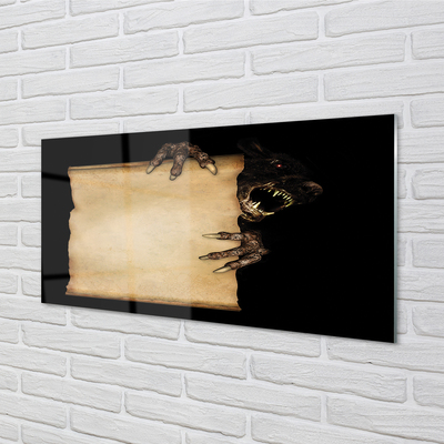 Pintura em vidro Carta de personagem assustadora