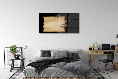 Pintura em vidro Carta de personagem assustadora