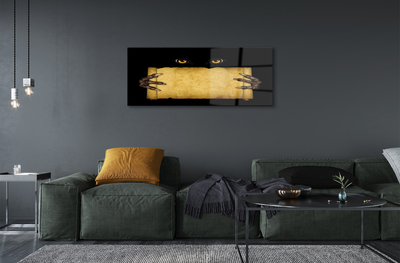 Quadro de vidro Olhos de cartão dedos