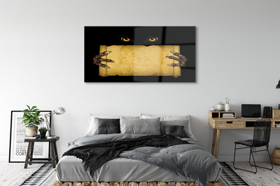 Quadro de vidro Olhos de cartão dedos