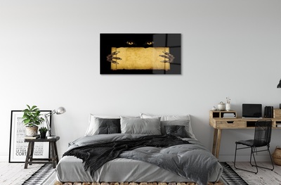 Quadro de vidro Olhos de cartão dedos