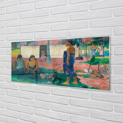 Pintura em vidro No te aha oe riri (Por que você está com raiva?) - Paul Gauguin
