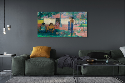Pintura em vidro No te aha oe riri (Por que você está com raiva?) - Paul Gauguin