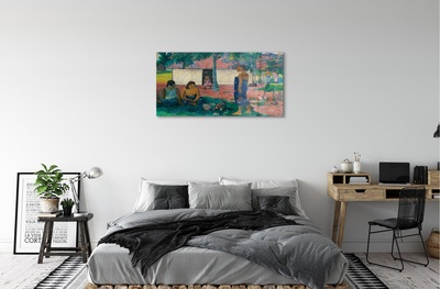 Pintura em vidro No te aha oe riri (Por que você está com raiva?) - Paul Gauguin