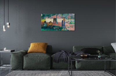 Pintura em vidro No te aha oe riri (Por que você está com raiva?) - Paul Gauguin