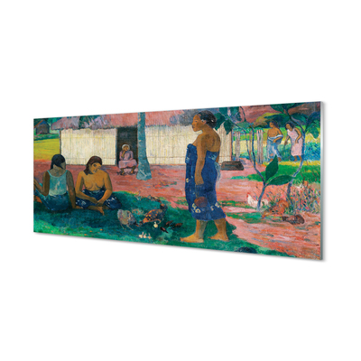 Pintura em vidro No te aha oe riri (Por que você está com raiva?) - Paul Gauguin