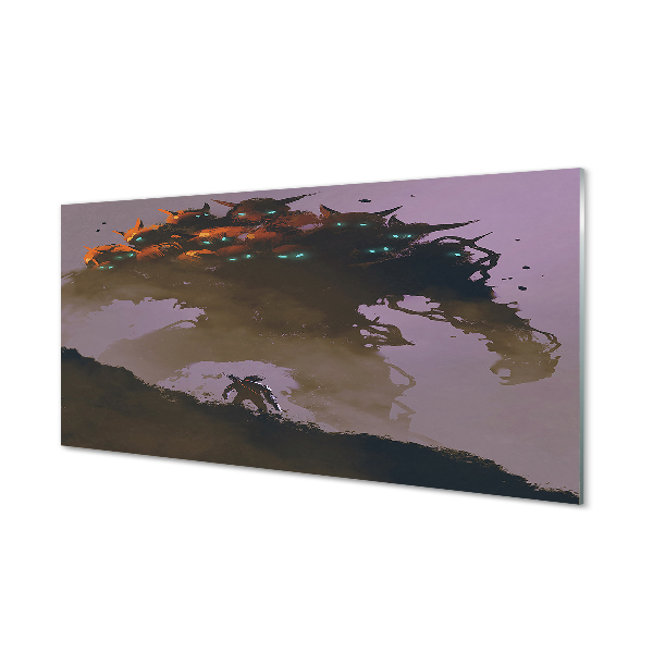 Quadro de vidro Homem uma figura assustadora com cabeças