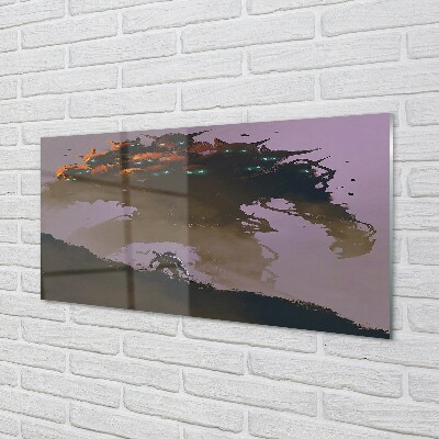 Quadro de vidro Homem uma figura assustadora com cabeças