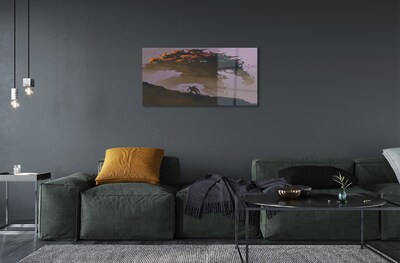 Quadro de vidro Homem uma figura assustadora com cabeças