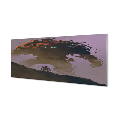 Quadro de vidro Homem uma figura assustadora com cabeças