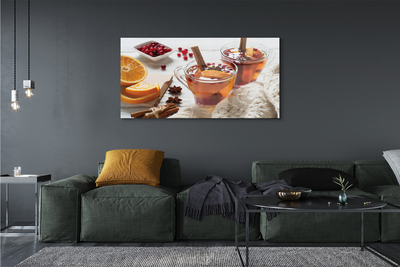 Pintura em vidro Xícara de chá de inverno