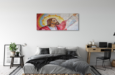 Quadro de vidro Jesus Mosaico