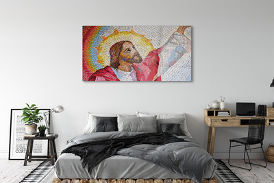 Quadro de vidro Jesus Mosaico