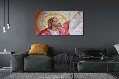 Quadro de vidro Jesus Mosaico