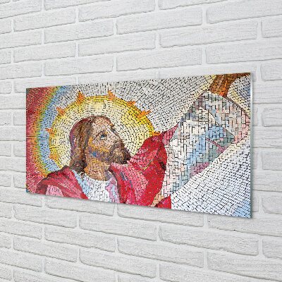Quadro de vidro Jesus Mosaico