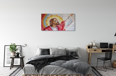 Quadro de vidro Jesus Mosaico