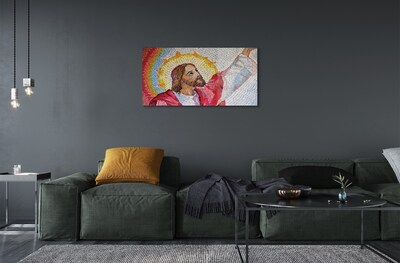 Quadro de vidro Jesus Mosaico