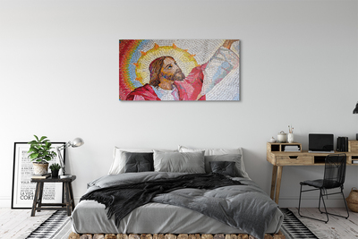 Quadro de vidro Jesus Mosaico