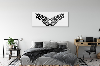 Quadro de vidro Imagem espelhada de uma zebra