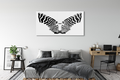 Quadro de vidro Imagem espelhada de uma zebra