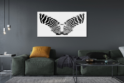 Quadro de vidro Imagem espelhada de uma zebra