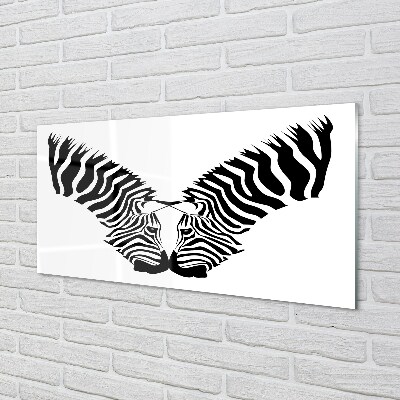 Quadro de vidro Imagem espelhada de uma zebra