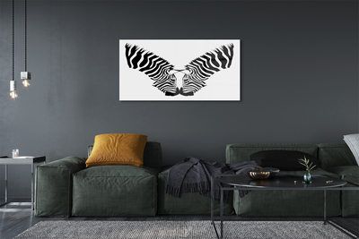 Quadro de vidro Imagem espelhada de uma zebra