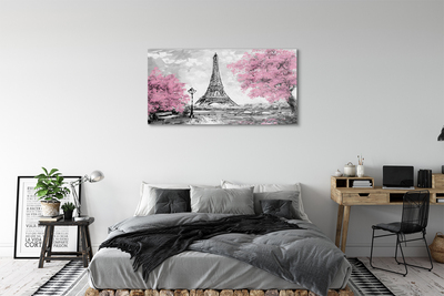 Quadro de vidro Árvores de Paris na primavera