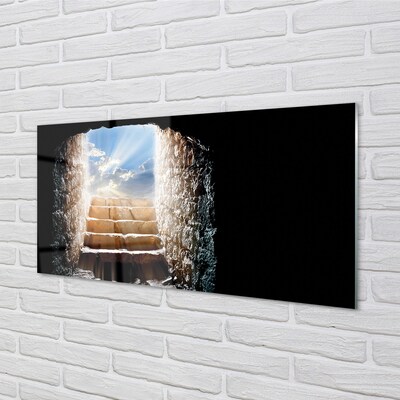 Pintura em vidro Escadas de sol