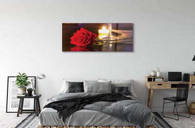 Pintura em vidro Vidro de vela rosa