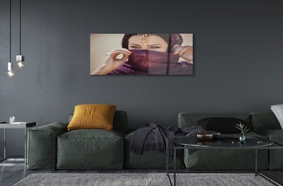 Quadro de vidro Tecido roxo feminino