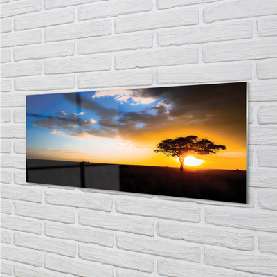 Quadro de vidro Árvore de nuvens