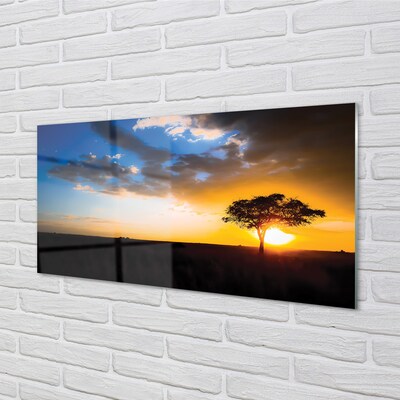 Quadro de vidro Árvore de nuvens