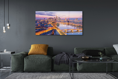 Pintura em vidro Panorama noturno de Berlim, Alemanha