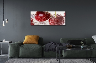 Pintura em vidro Cerejas molhadas