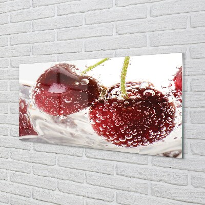 Pintura em vidro Cerejas molhadas