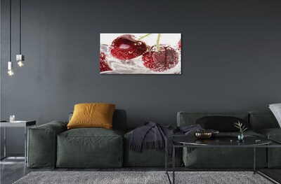 Pintura em vidro Cerejas molhadas