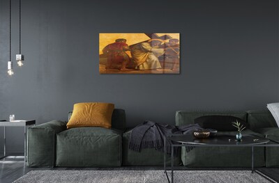 Quadro de vidro Jesus cruzou as pessoas