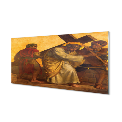Quadro de vidro Jesus cruzou as pessoas