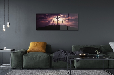 Quadro de vidro Jesus a cruz