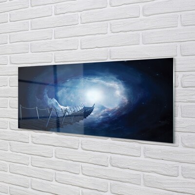 Quadro de vidro Céu, nuvens, ponte